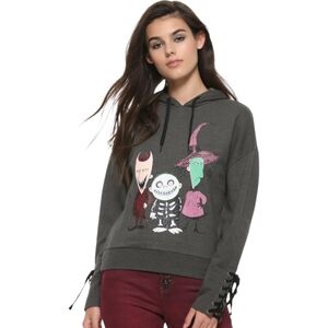 HT The Nightmare Before Christmas Oogie's Boys Tie-Sleeve Hoodie Size Medium